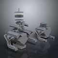 Two Automotive Parts 3D Mechanical Structure Models with Detailed Design Features