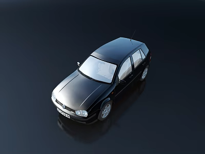 Sleek Black Car Exterior Design With Smooth Body Lines And Stylish Alloy Wheels 3d model