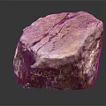 Natural Wooden Stone Displaying Surface Cracks Mossy Details and Rustic Organic Texture