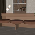 Modern Beige Velvet Three-Seater Sofa With Metal Frame And Round Seats