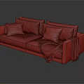 Modern Double Sofa Multi-person Sofa Combination Sofa 3d model
