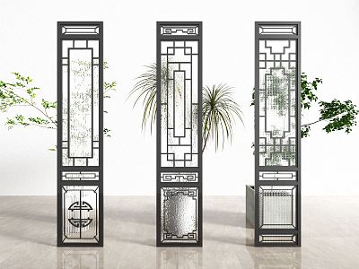 New Chinese-style partition Changhong glass partition model