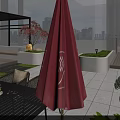 Rooftop Garden with Outdoor Furniture Green Plants and City Skyline View