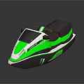 Green Hydrosport Jet Ski With Modern Sleek Design Streamlined Body And Solar Panel