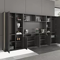 Modern Wooden Bookcase With Open Shelves Closed Cabinets Books And Decorative Items