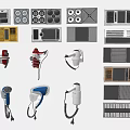 Various Types Of Modern Household Electrical Appliances With Stylish Designs For Home Use