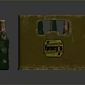 Yellow Beer Crate With Green Bottles And Single Bottle Beside It