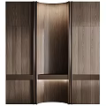 Modern Entryway Hallway Interior Design With Wooden Panels And Recessed Lighting