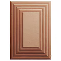 Soft Plush Square Rug With Beige Color And Layered Geometric Border Design