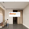 Modern Hall Lobby 3d model