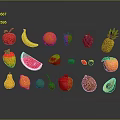 Fresh Assorted Fruits Including Apple Banana Orange Strawberry Pineapple Watermelon And Avocado On Reflective Surface