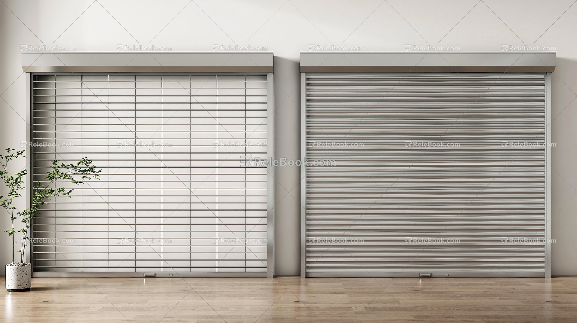 Rolling shutter door rolling gate shop door garage door warehouse door 3d model