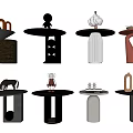 Modern Side Table Side Table Corner Table Small Coffee Table Ornaments Round Table Bedside Table Storage Rack 3d model