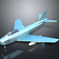 Light Blue Model Airplane With Transparent Cockpit And Wings On Dark Background Showing Reflection