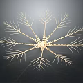 Golden Radial Chandelier With Intricate Branch Like Structure And Modern Design
