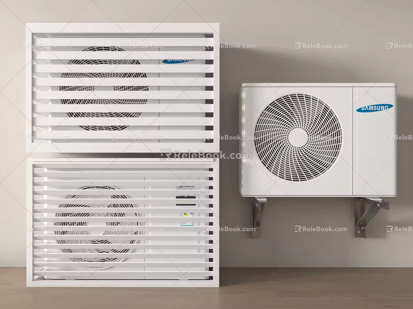 Modern air conditioner external unit 3d model