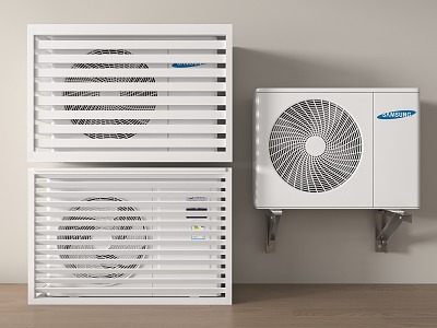 Modern air conditioner external unit 3d model