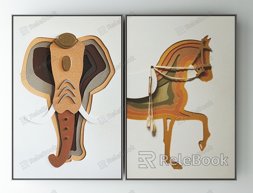 Modern Animal Painting Decorative Painting model