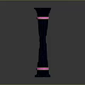 Elegant Deep Blue Decorative Column With Golden Rings And Smooth Design