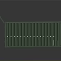 Green Cargo Shipping Container With Top Ridge Structure And Side Access Doors