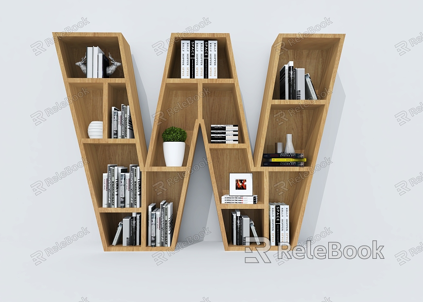 Creative Bookcase Creative Bookshelf Letter Bookcase Shelf Bookshelf model