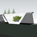 Modern Gate Community Gate 3d model