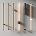 Modern Linear Wall Lamps With Sleek Metal Design And Warm Lighting Effects
