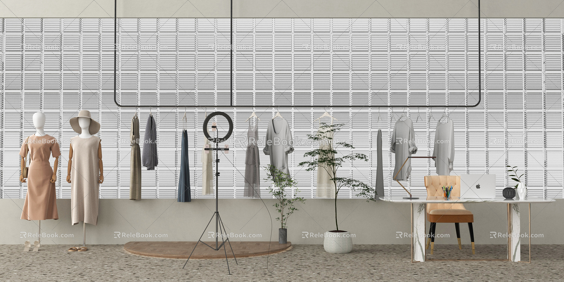 Modern Hanger Clothing 3d model