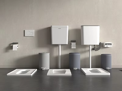 Modern squatting pan 3d model