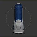 Modern Electric Shaver With Three Blades Gray Blue Design And Ergonomic Handle For Household Use