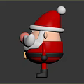Cute Santa Claus Toy Figure With Red Hat White Beard Pink Nose And Black Boots