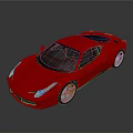 Red Sports Car With Sleek Modern Design And Shiny Exterior Wheels