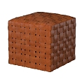 Modern Stool Leather Woven Stool 3d model