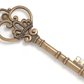 Retro Key 3d model