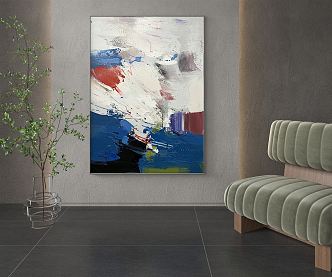 modern abstract painting abstract decorative painting 3d model