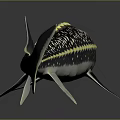 Blue Spotted Fish with Silver Fins and Tail on Dark Background with Reflection Below 3d model
