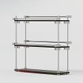 Modern Metal Three tier Open Design Shelving Unit For Home Storage Organization