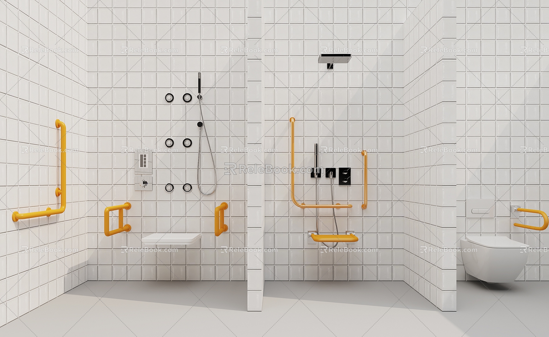 Handicap shower 3d model