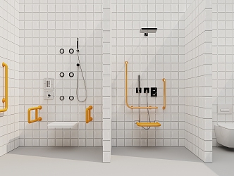 Handicap shower 3d model