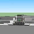 Modern Sales Office Architecture Exhibition Art Gallery Architecture 3d model