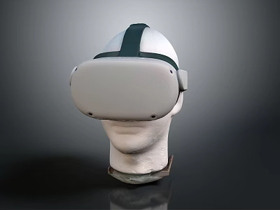 White VR Headset With Comfortable Strap For Immersive Virtual Reality Use 3d model