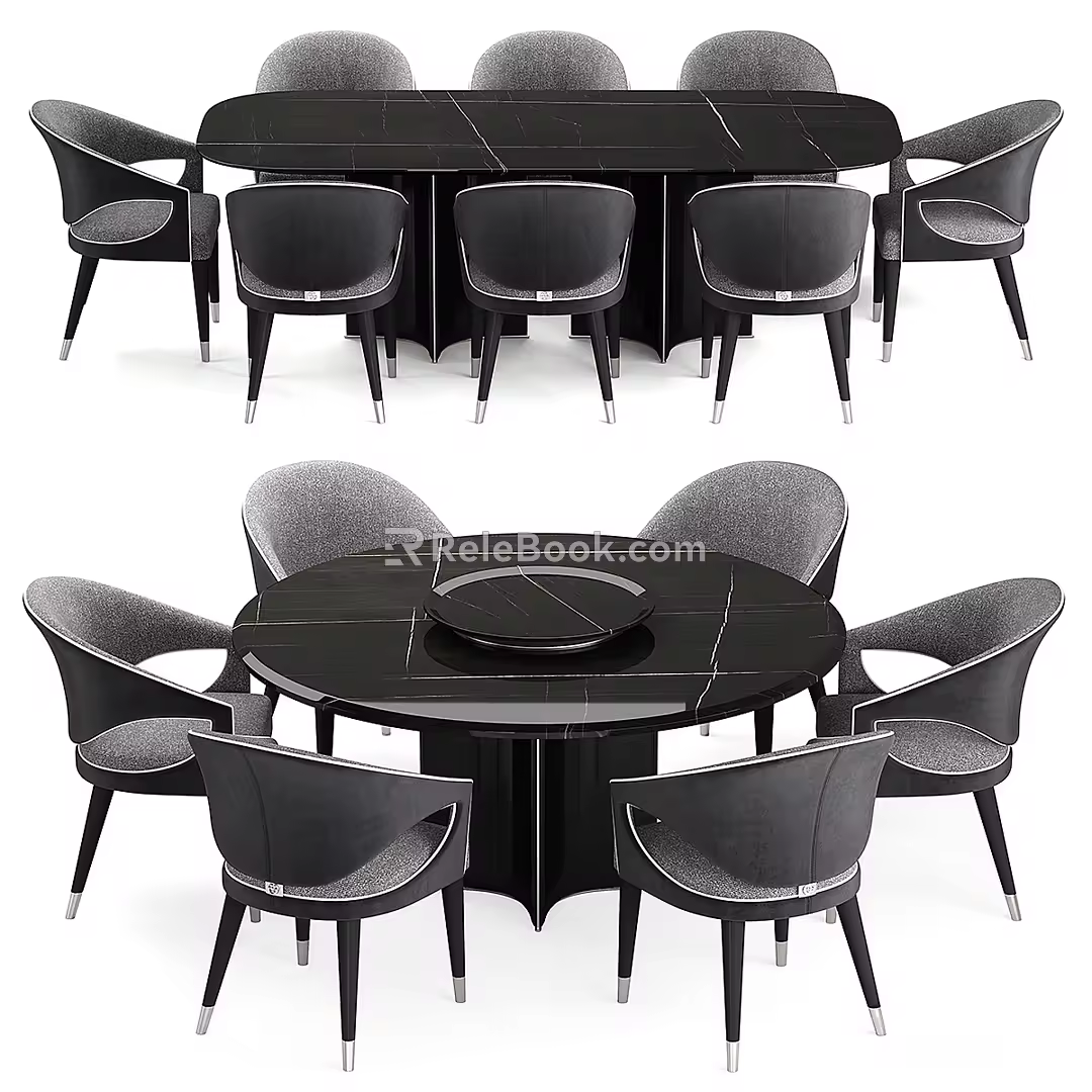 Table and chair combination 3d model