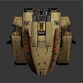 3D Robot Character With Brown Mechanical Structure And Futuristic Head Design
