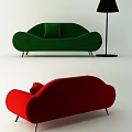 Nordic Double Sofa 3d model