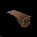 Vintage Horse Drawn Carriage With Wooden Wheels Striped Blankets And Straw Accents