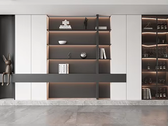 Wine Cabinet Glass Wine Cabinet Decorative Cabinet Dining Room Cabinet Wine Bottle 3d model