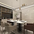 Modern Living and Dining Room Interior With Sofa Coffee Table TV Wall and Decorations