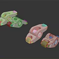 Modern White Furniture Casters With Rolling Wheels And Connecting Structure