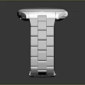 Stylish Silver Watch With Metal Strap Modern Dial Design Shiny Surface Elegant Fashion Accessory