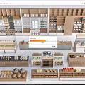 Wooden Display Shelves For Retail Store With Modern Design And Multiple Layers Display Various Products